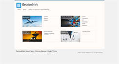 Desktop Screenshot of decisionbriefs.com