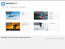 Tablet Screenshot of decisionbriefs.com